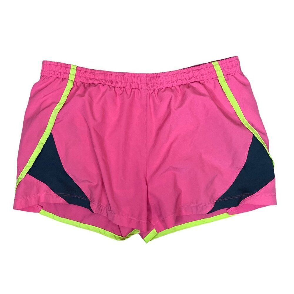 Nike Athletic Shorts Pink Yellow Womens Size Medium
